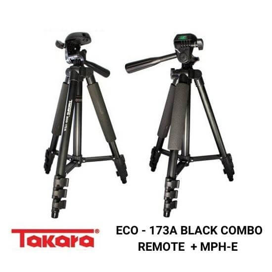 Tripod Takara Eco173A Black Combo Remote + MPHE