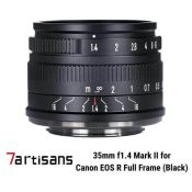 7Artisans 35mm f1.4 Mark II for Canon EOS R Full Frame (Black)