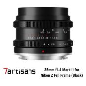 7Artisans 35mm f1.4 Mark II for Nikon Z Full Frame (Black)