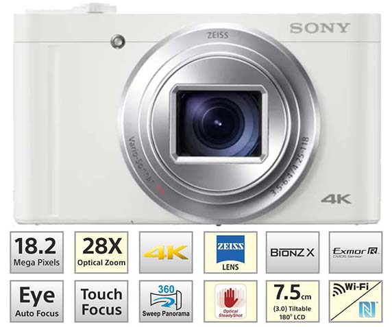 Jual Sony DSC-WX800 Cyber-shot Digital Camera White Harga Murah dan Spesifikasi